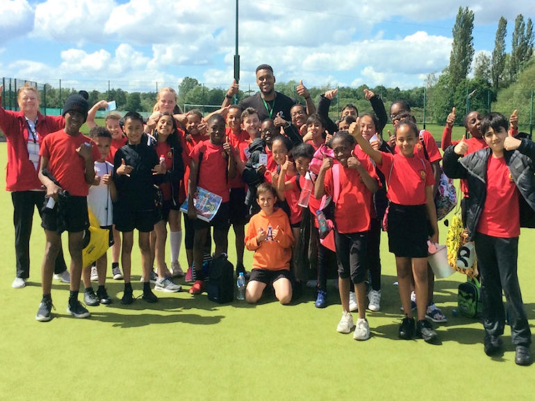 Children celebrating sporting success